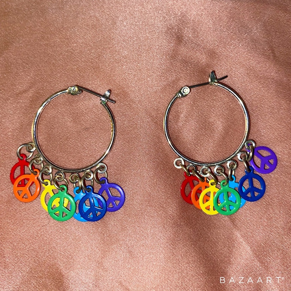 Rainbow / Hippie / Peace / Pride Hoops